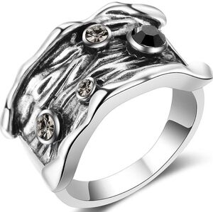 Gothic Crystal Statement Ring